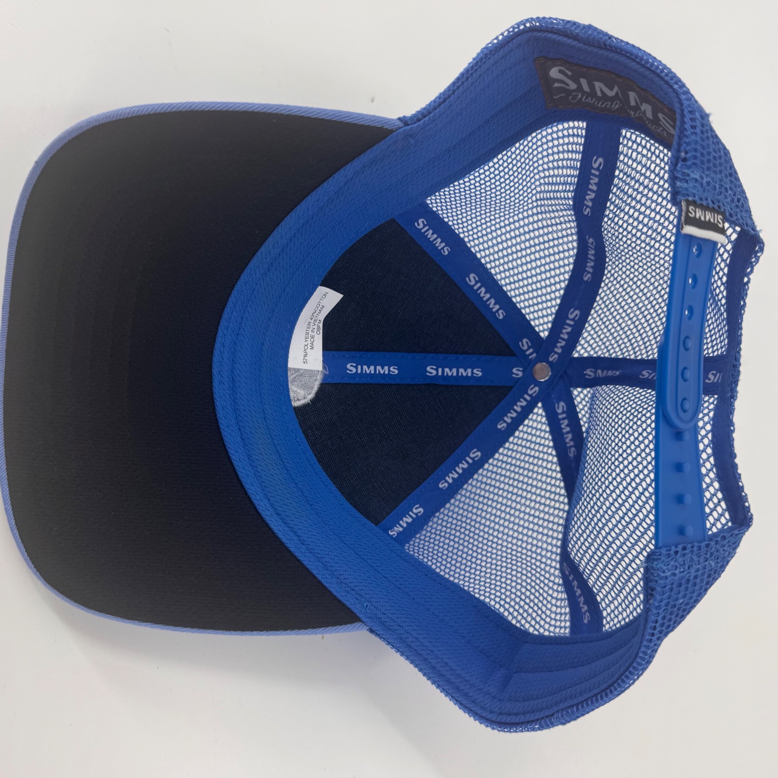 Simms Fishing Products Blue Vr Logo Trucker Hat Snapback Mesh Cap Osfm — image 7 of 7